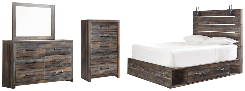 Drystan Bed, Dresser, Mirror, Chest & Nightstand, Bedroom Set