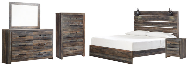 Drystan Bed, Dresser, Mirror, Chest & Nightstand, Bedroom Set