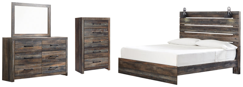 Drystan Bed, Dresser, Mirror, Chest & Nightstand, Bedroom Set