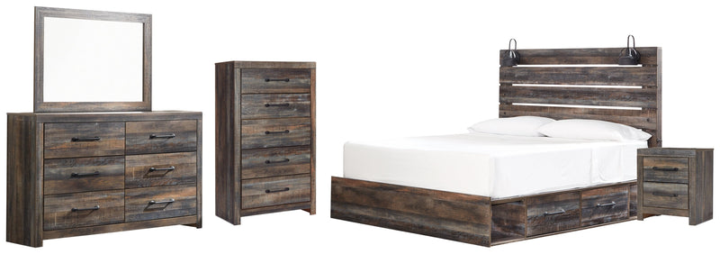 Drystan Bed, Dresser, Mirror, Chest & Nightstand, Bedroom Set