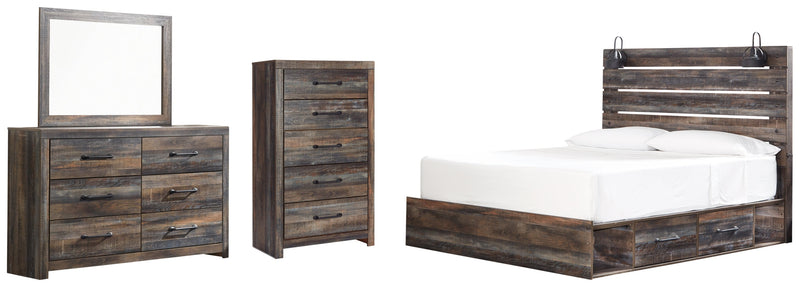 Drystan Bed, Dresser, Mirror, Chest & Nightstand, Bedroom Set