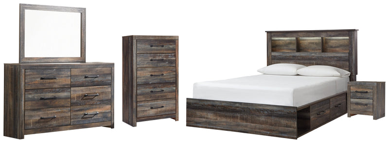 Drystan Bed, Dresser, Mirror, Chest & Nightstand, Bedroom Set