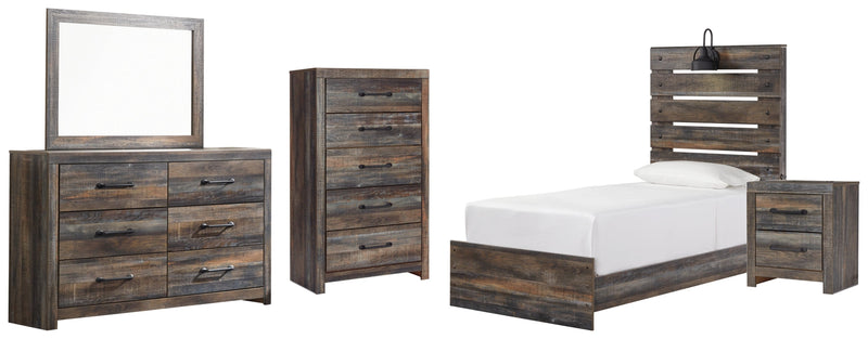 Drystan Bed, Dresser, Mirror, Chest & Nightstand, Bedroom Set