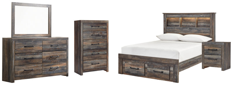 Drystan Bed, Dresser, Mirror, Chest & Nightstand, Bedroom Set