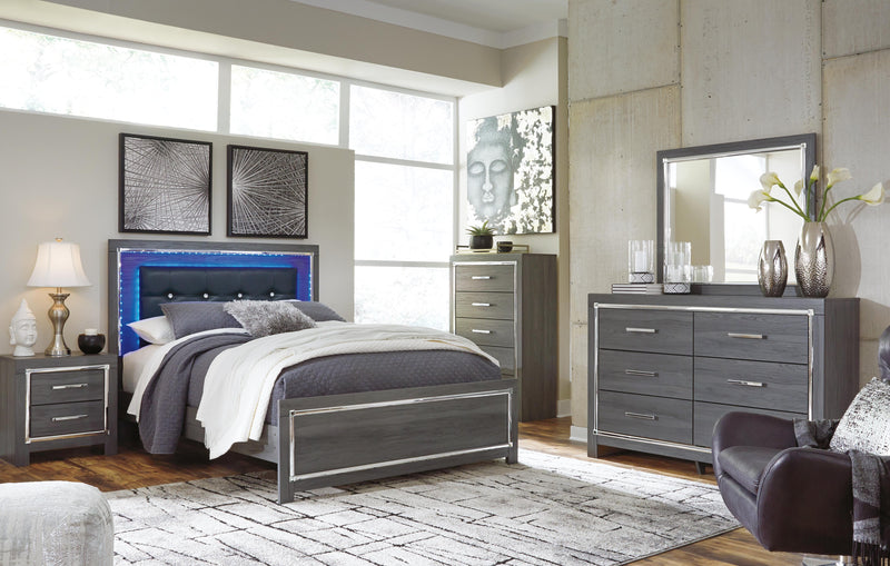 Lodanna Bedroom Sets Queen Panel Bed Mirrored Dresser