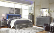 Lodanna Bedroom Sets King Panel Bed with 2 Storage Drawers