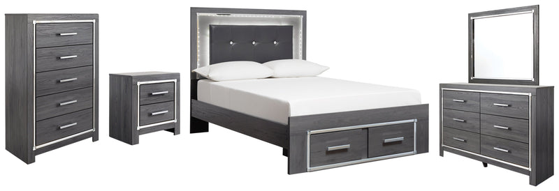 Lodanna Panel Bed, Dresser, Mirror, Chest & Nightstand, Bedroom Set