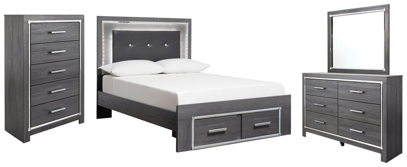 Lodanna Panel Bed, Dresser, Mirror, Chest & Nightstand, Bedroom Set