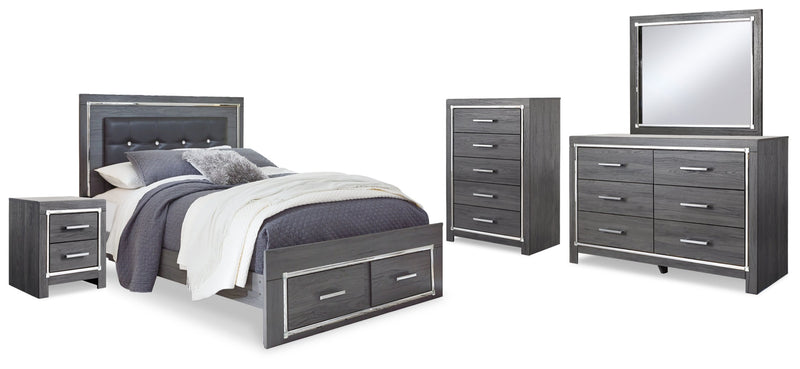 Lodanna Panel Bed, Dresser, Mirror, Chest & Nightstand, Bedroom Set