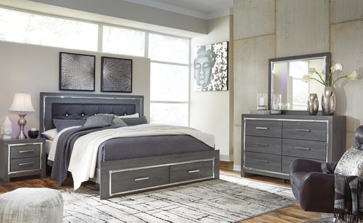 Lodanna Bedroom Sets King Panel Bed with 2 Storage Drawers