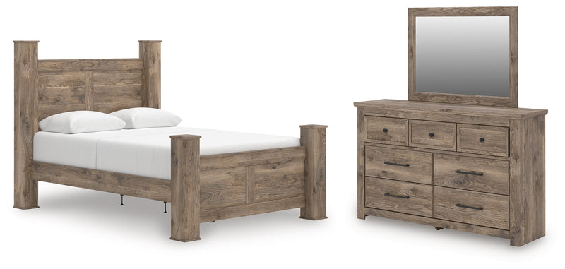 Rusticott Bed, Dresser, Mirror & Nightstand, Bedroom Set