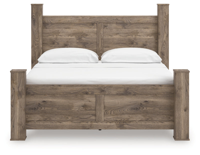 Rusticott Bed, Dresser, Mirror & Nightstand, Bedroom Set