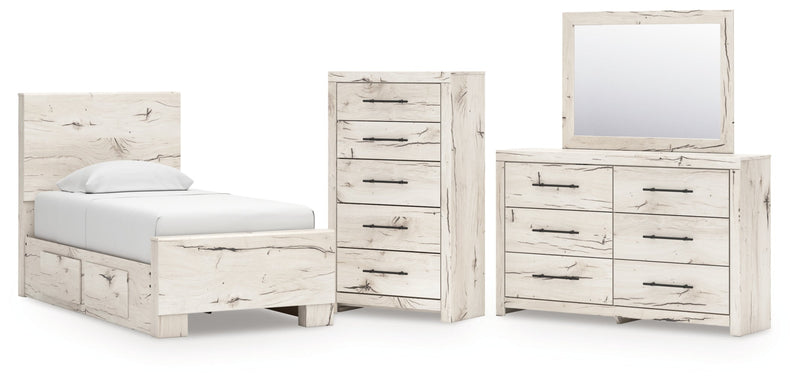 Lawroy Panel Bed, Dresser, Mirror, Chest & Nightstand, Bedroom Set