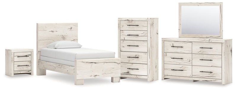 Lawroy Panel Bed, Dresser, Mirror, Chest & Nightstand, Bedroom Set