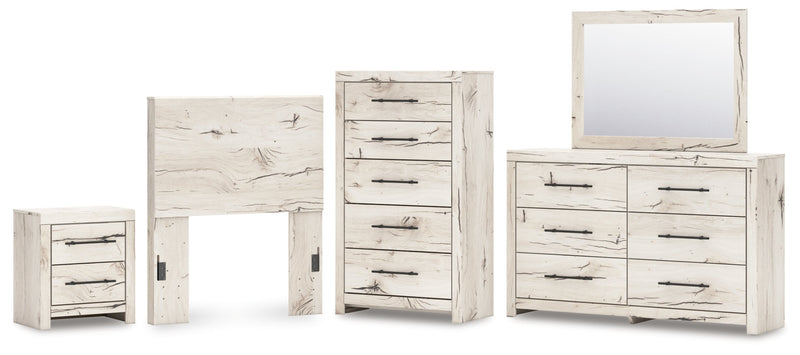 Lawroy Panel Bed, Dresser, Mirror, Chest & Nightstand, Bedroom Set