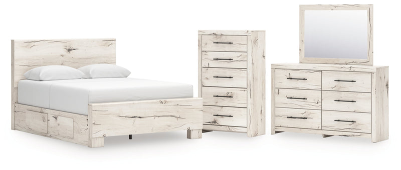 Lawroy Panel Bed, Dresser, Mirror, Chest & Nightstand, Bedroom Set