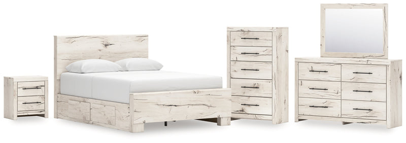 Lawroy Panel Bed, Dresser, Mirror, Chest & Nightstand, Bedroom Set