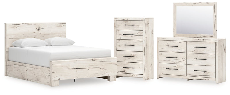 Lawroy Panel Bed, Dresser, Mirror, Chest & Nightstand, Bedroom Set