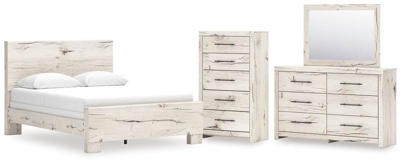 Lawroy Panel Bed, Dresser, Mirror, Chest & Nightstand, Bedroom Set