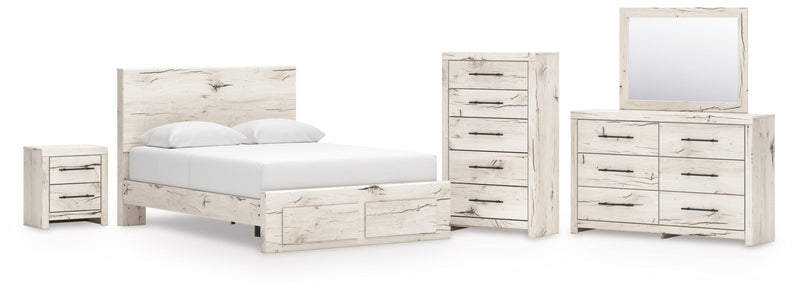 Lawroy Panel Bed, Dresser, Mirror, Chest & Nightstand, Bedroom Set
