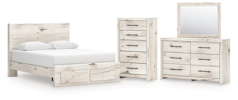 Lawroy Panel Bed, Dresser, Mirror, Chest & Nightstand, Bedroom Set
