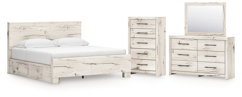 Lawroy Panel Bed, Dresser, Mirror, Chest & Nightstand, Bedroom Set