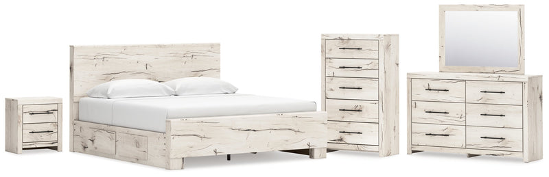 Lawroy Panel Bed, Dresser, Mirror, Chest & Nightstand, Bedroom Set