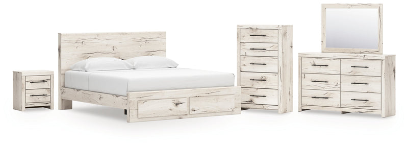 Lawroy Panel Bed, Dresser, Mirror, Chest & Nightstand, Bedroom Set