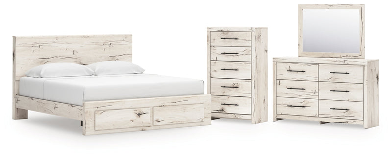 Lawroy Panel Bed, Dresser, Mirror, Chest & Nightstand, Bedroom Set