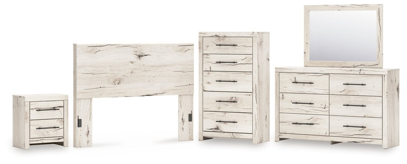 Lawroy Panel Bed, Dresser, Mirror, Chest & Nightstand, Bedroom Set