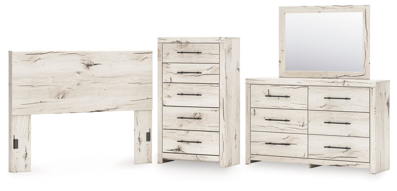Lawroy Panel Bed, Dresser, Mirror, Chest & Nightstand, Bedroom Set
