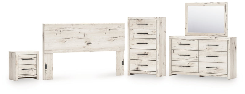 Lawroy Panel Bed, Dresser, Mirror, Chest & Nightstand, Bedroom Set