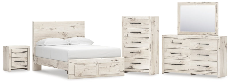 Lawroy Panel Bed, Dresser, Mirror, Chest & Nightstand, Bedroom Set