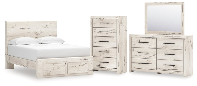 Lawroy Panel Bed, Dresser, Mirror, Chest & Nightstand, Bedroom Set