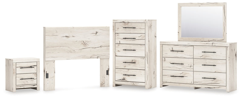 Lawroy Panel Bed, Dresser, Mirror, Chest & Nightstand, Bedroom Set