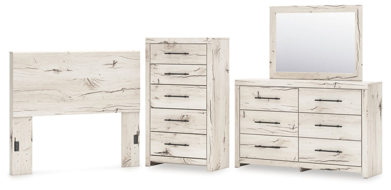 Lawroy Panel Bed, Dresser, Mirror, Chest & Nightstand, Bedroom Set