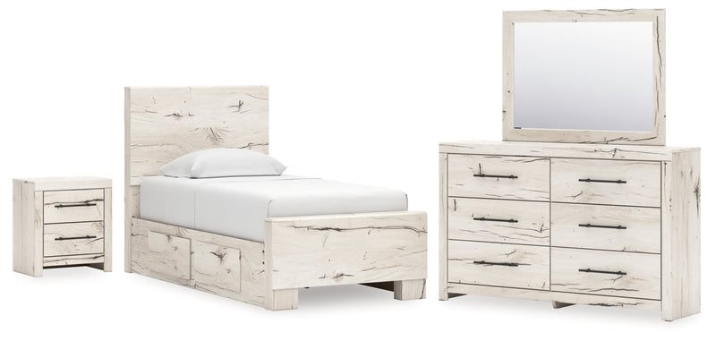 Lawroy Panel Bed, Dresser, Mirror, Chest & Nightstand, Bedroom Set