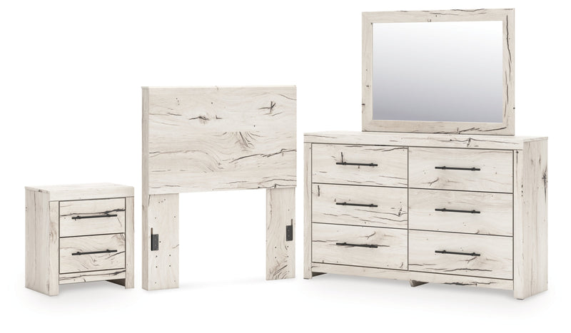 Lawroy Panel Bed, Dresser, Mirror, Chest & Nightstand, Bedroom Set