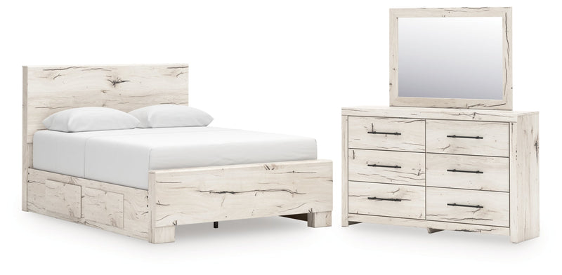 Lawroy Panel Bed, Dresser, Mirror, Chest & Nightstand, Bedroom Set
