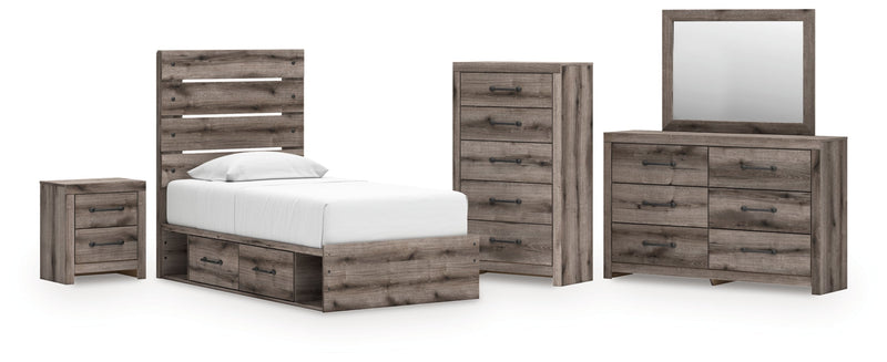 Graystorm Panel Bed, Dresser, Mirror, Chest & Nightstand, Bedroom Set