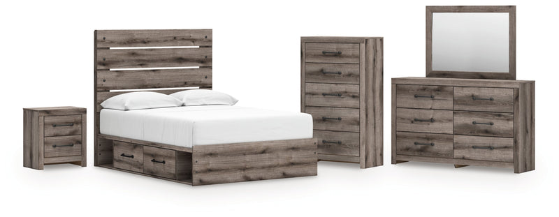 Graystorm Panel Bed, Dresser, Mirror, Chest & Nightstand, Bedroom Set