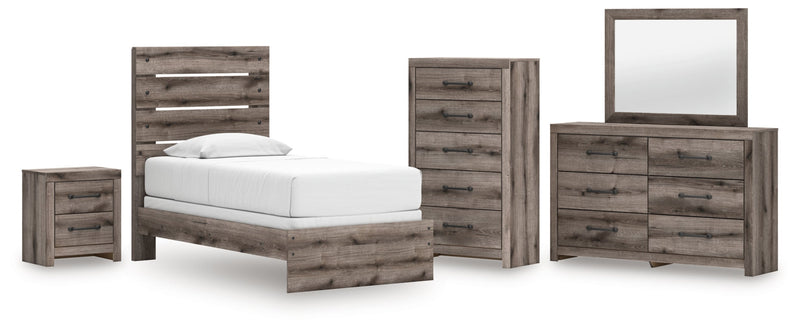 Graystorm Panel Bed, Dresser, Mirror, Chest & Nightstand, Bedroom Set