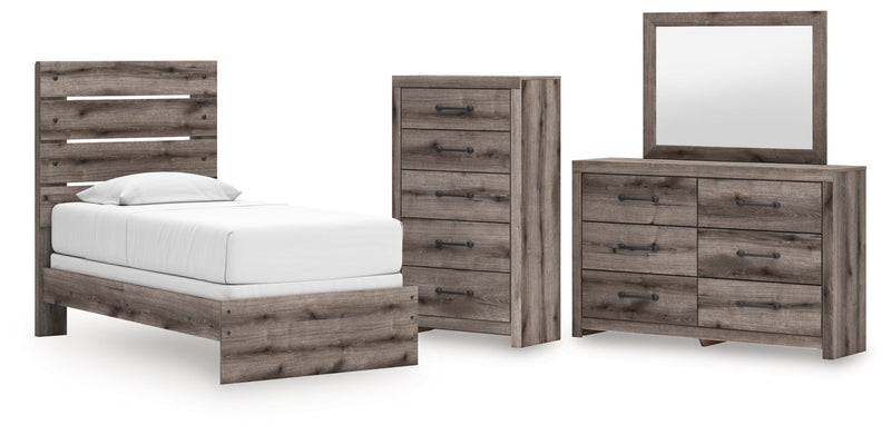 Graystorm Panel Bed, Dresser, Mirror, Chest & Nightstand, Bedroom Set