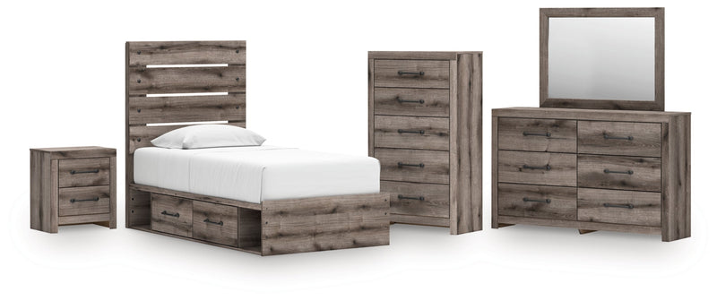 Graystorm Panel Bed, Dresser, Mirror, Chest & Nightstand, Bedroom Set
