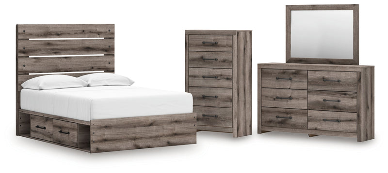 Graystorm Panel Bed, Dresser, Mirror, Chest & Nightstand, Bedroom Set