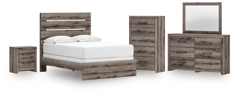 Graystorm Panel Bed, Dresser, Mirror, Chest & Nightstand, Bedroom Set