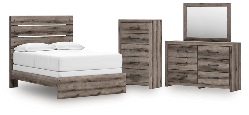 Graystorm Panel Bed, Dresser, Mirror, Chest & Nightstand, Bedroom Set