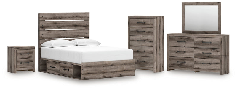 Graystorm Panel Bed, Dresser, Mirror, Chest & Nightstand, Bedroom Set