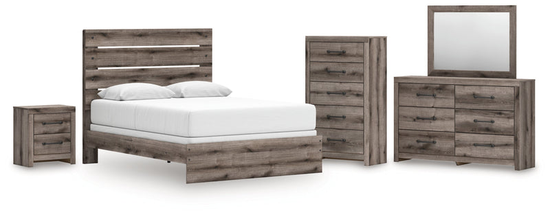 Graystorm Panel Bed, Dresser, Mirror, Chest & Nightstand, Bedroom Set