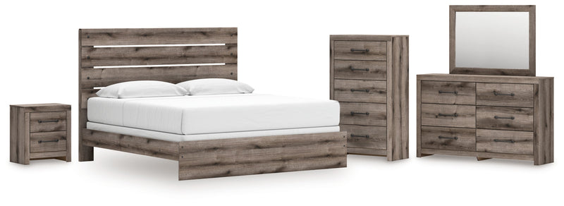 Graystorm Panel Bed, Dresser, Mirror, Chest & Nightstand, Bedroom Set